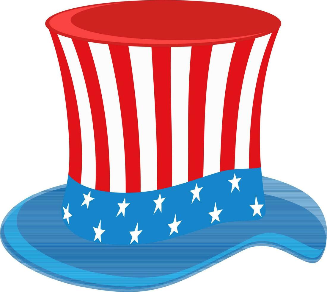 Hat in american flag theme. vector