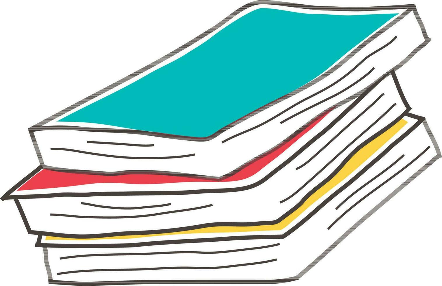 Flat illustration of closed book. vector