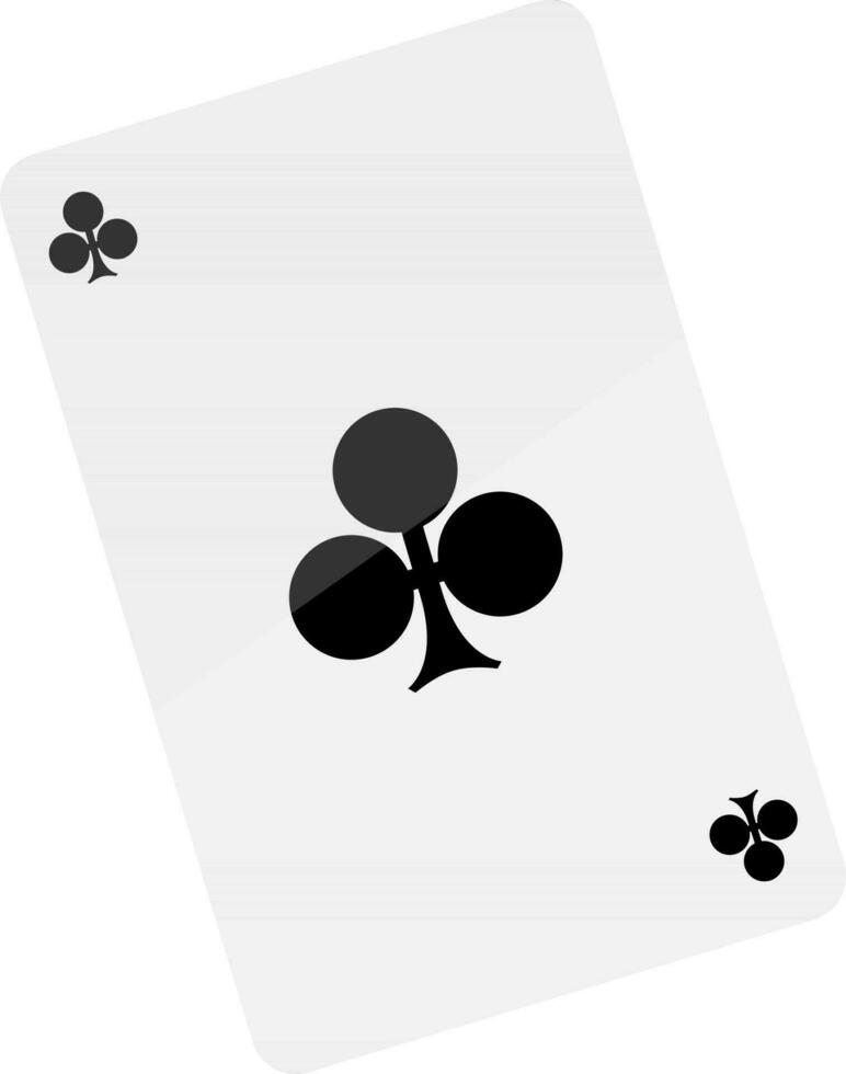 Illustration of clubs playing card. vector