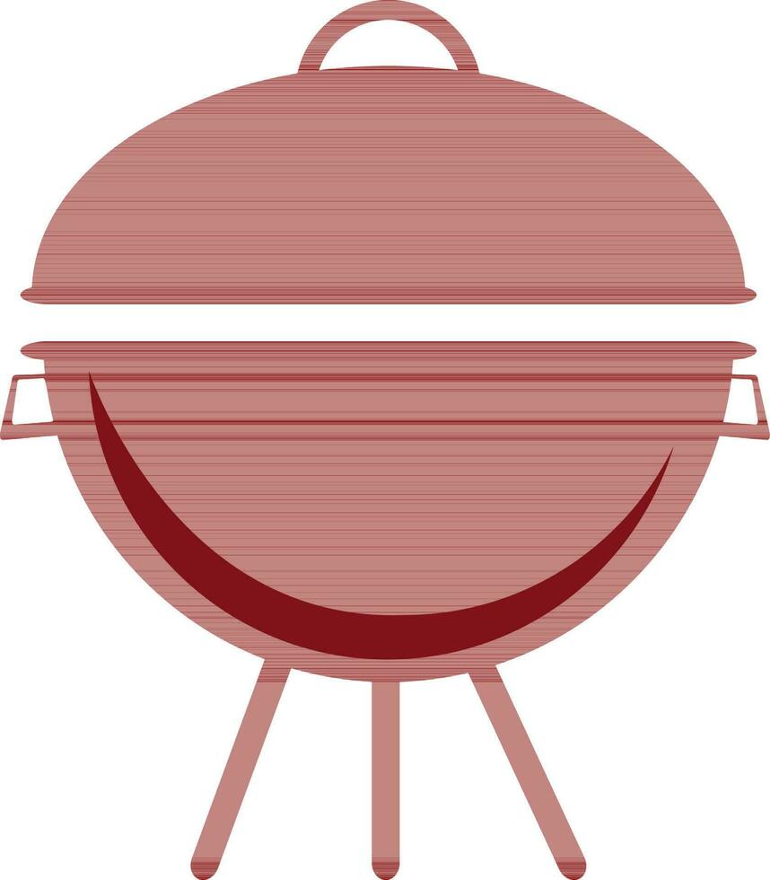 Flat illustration of barbecue grill. vector