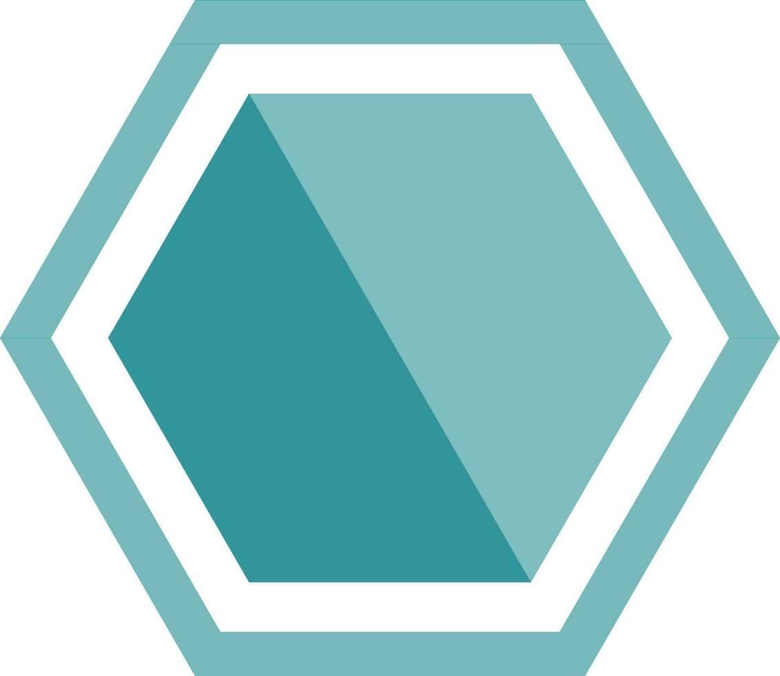 Infographic element in hexagon shape. vector