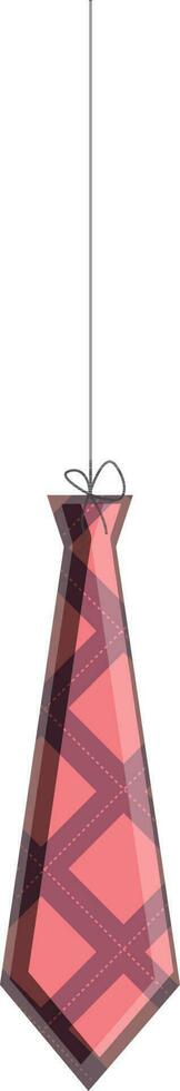 Flat illustration of creative hanging necktie. vector