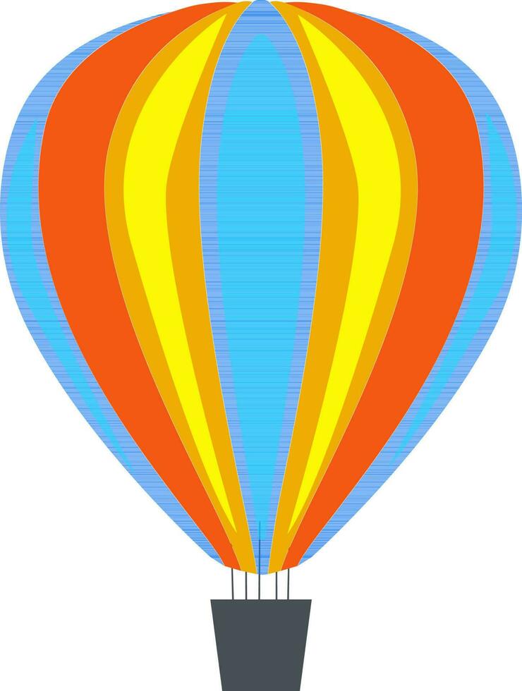 Illustration of colorful hot air balloon. vector