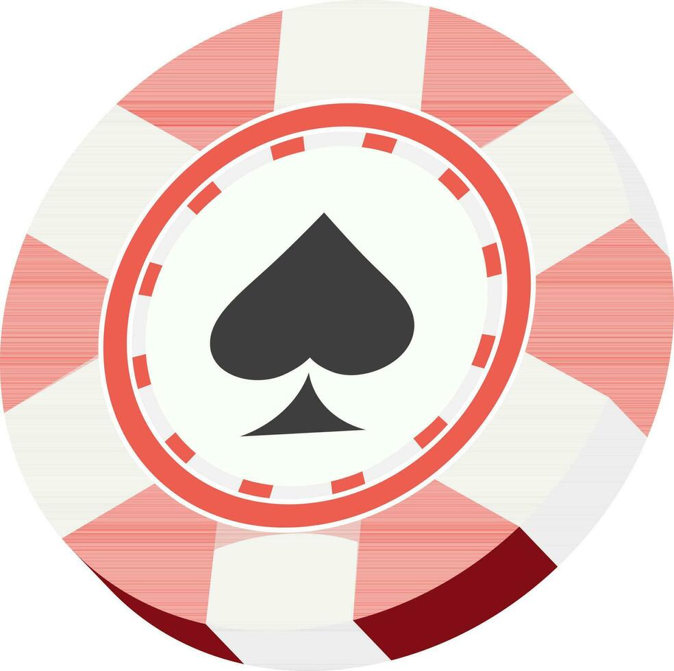 Illustration of casino chip. vector