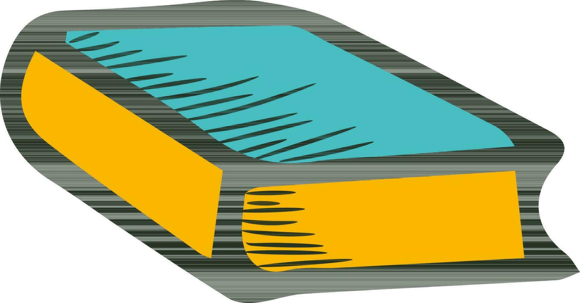 Illustration of a closed book. vector