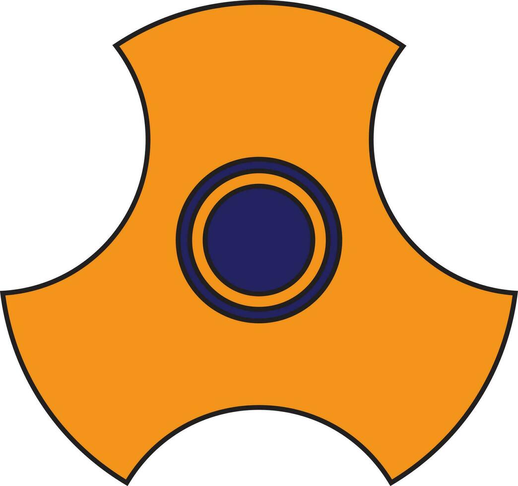 naranja color con carrera de hilandero juguete para jugando. vector