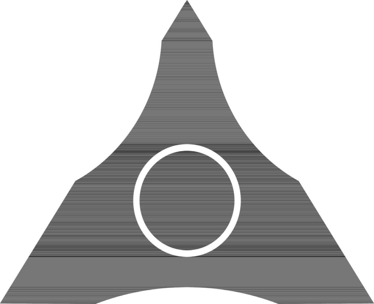 Trangle style of spinner toy in black style. vector