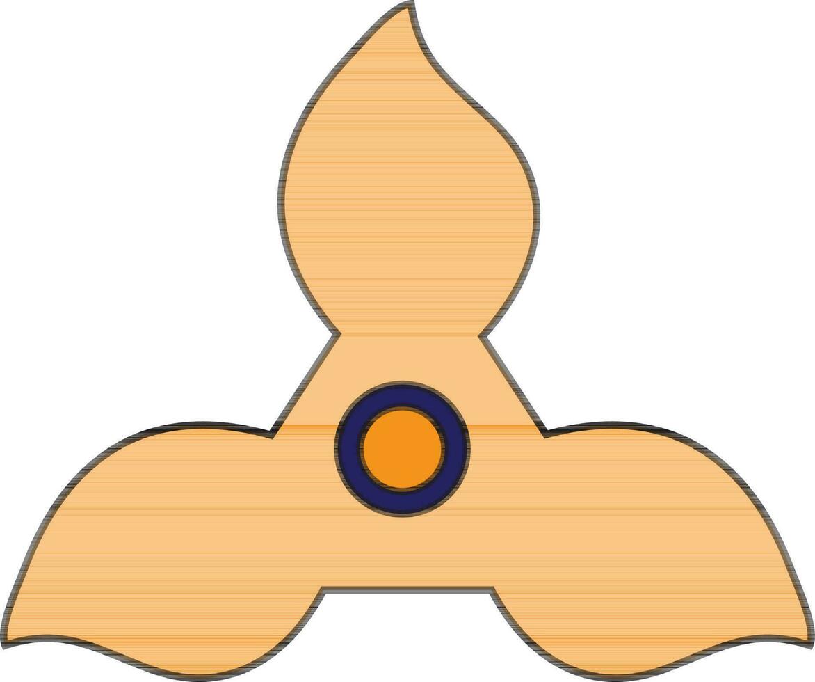 Hand fidget spinner toy icon for stress relief. vector