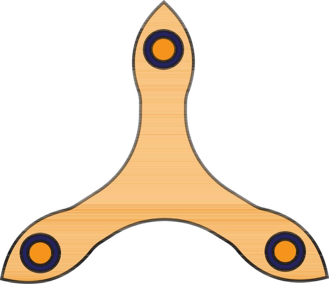 Three arms of spinner toy for playing concept. vector