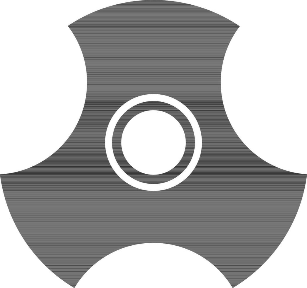 Glyph style of spinner toy for playing. vector