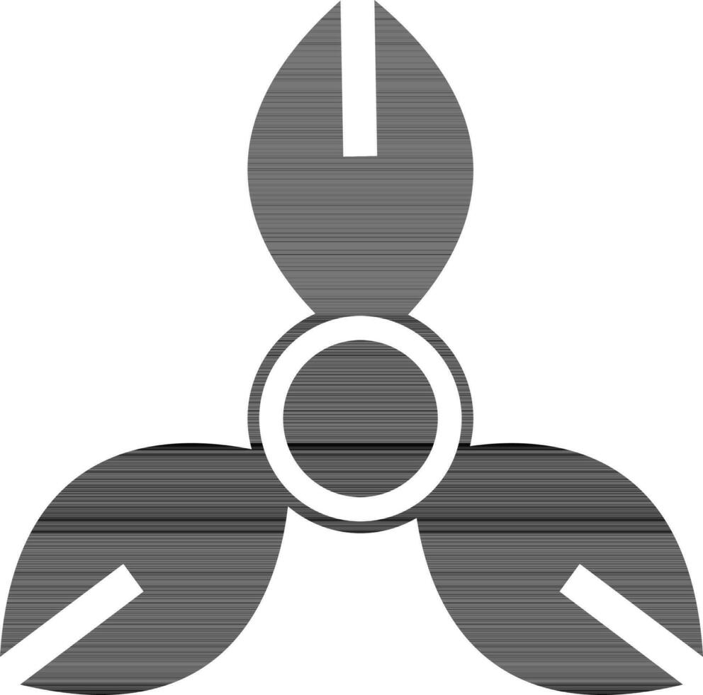 Glyph style of spinner toy icon for playing. vector