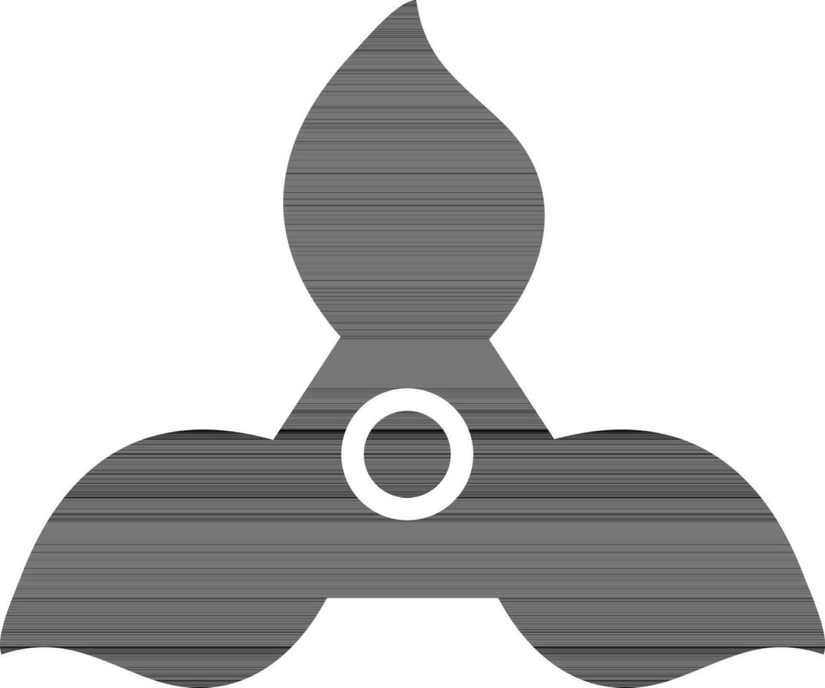 Hand fidget spinner toy icon for stress relief. vector