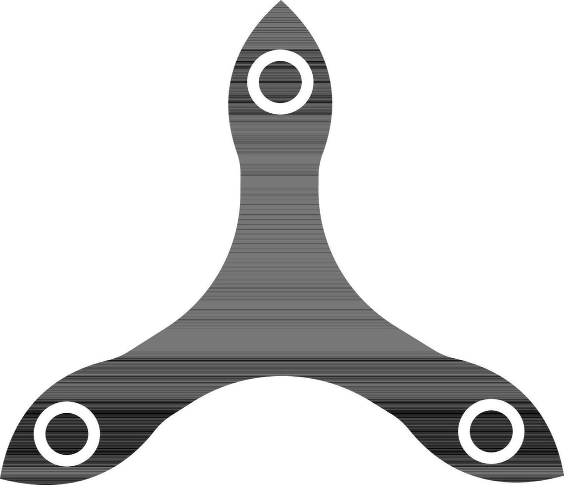 Three arms of spinner toy for playing concept. vector