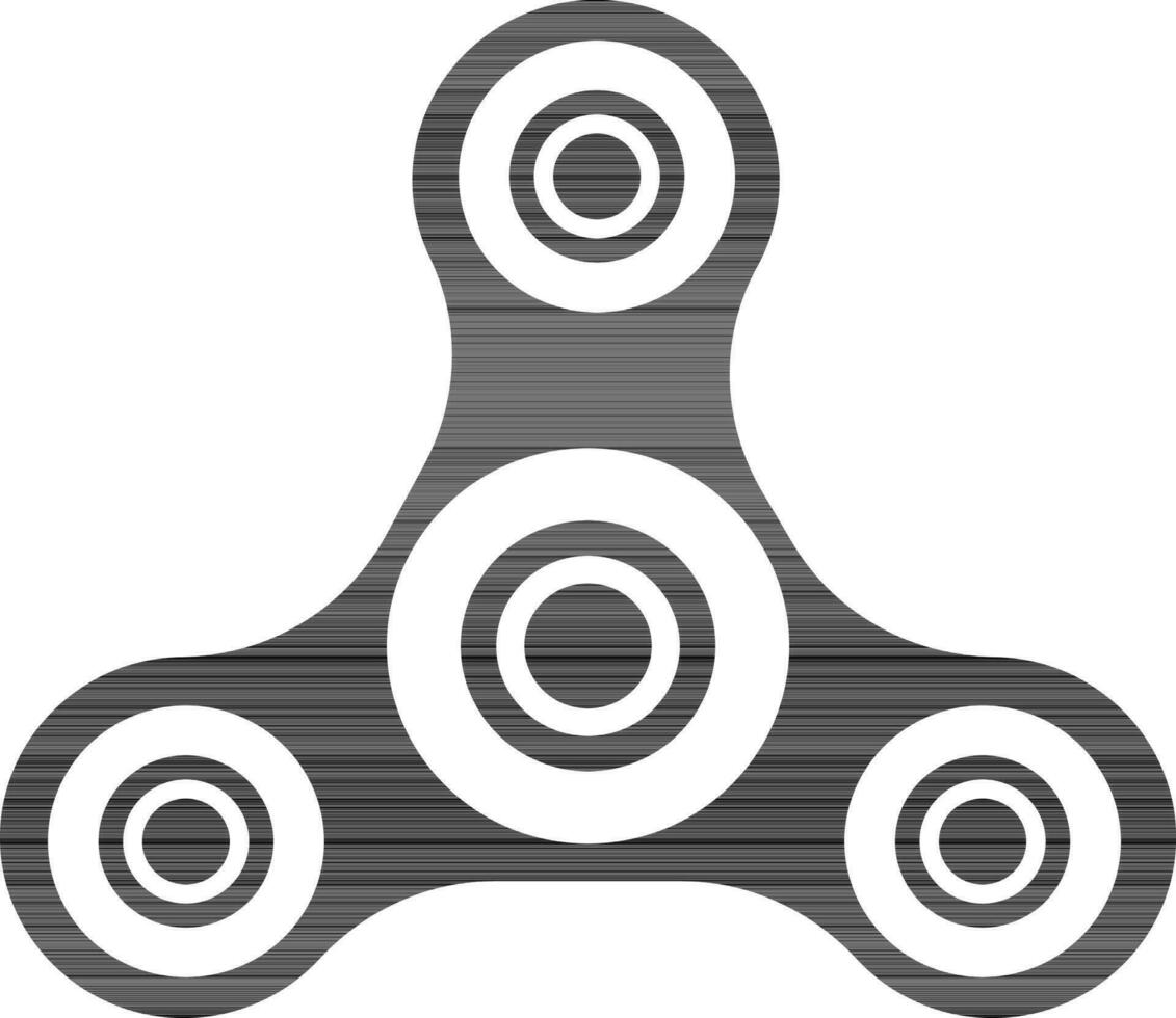 Three arms set of spinner toy icon in isolated. vector