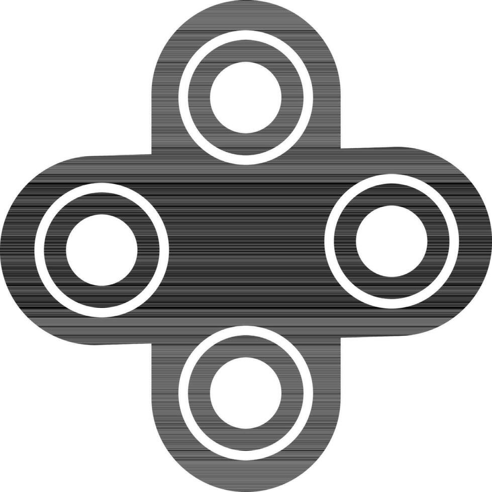 Four arms of spinner gadget in isolated. vector