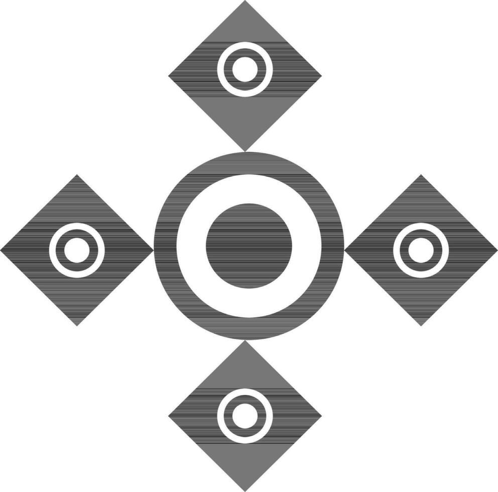 Extra style of spinner toy icon for playing concept. vector