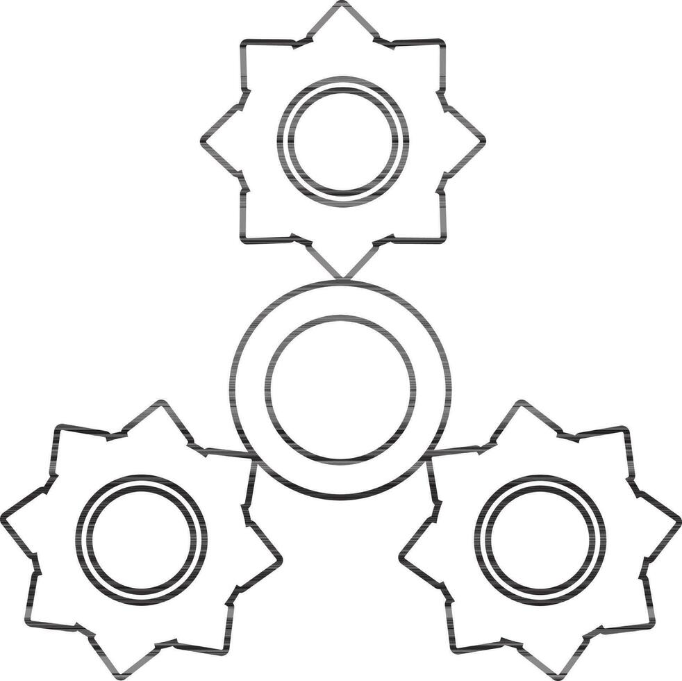 Spinner icon for machine concept in isolated. vector