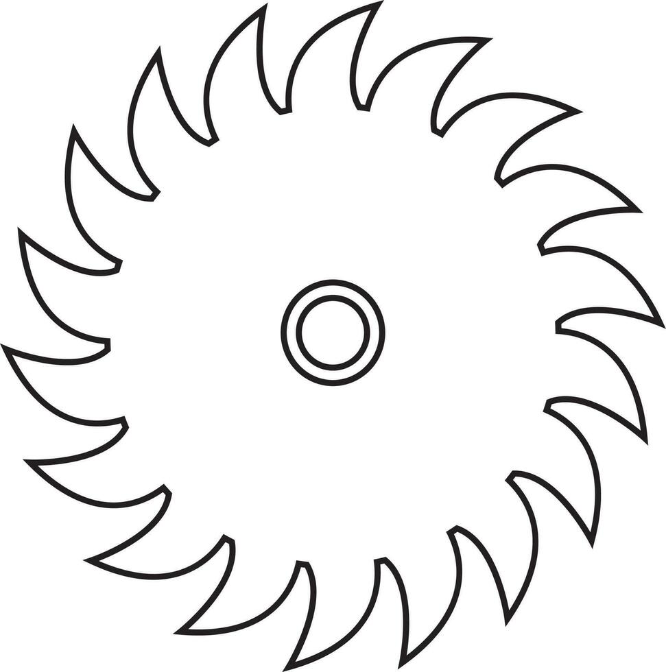 Stroke style of spinner for cutting concept. vector