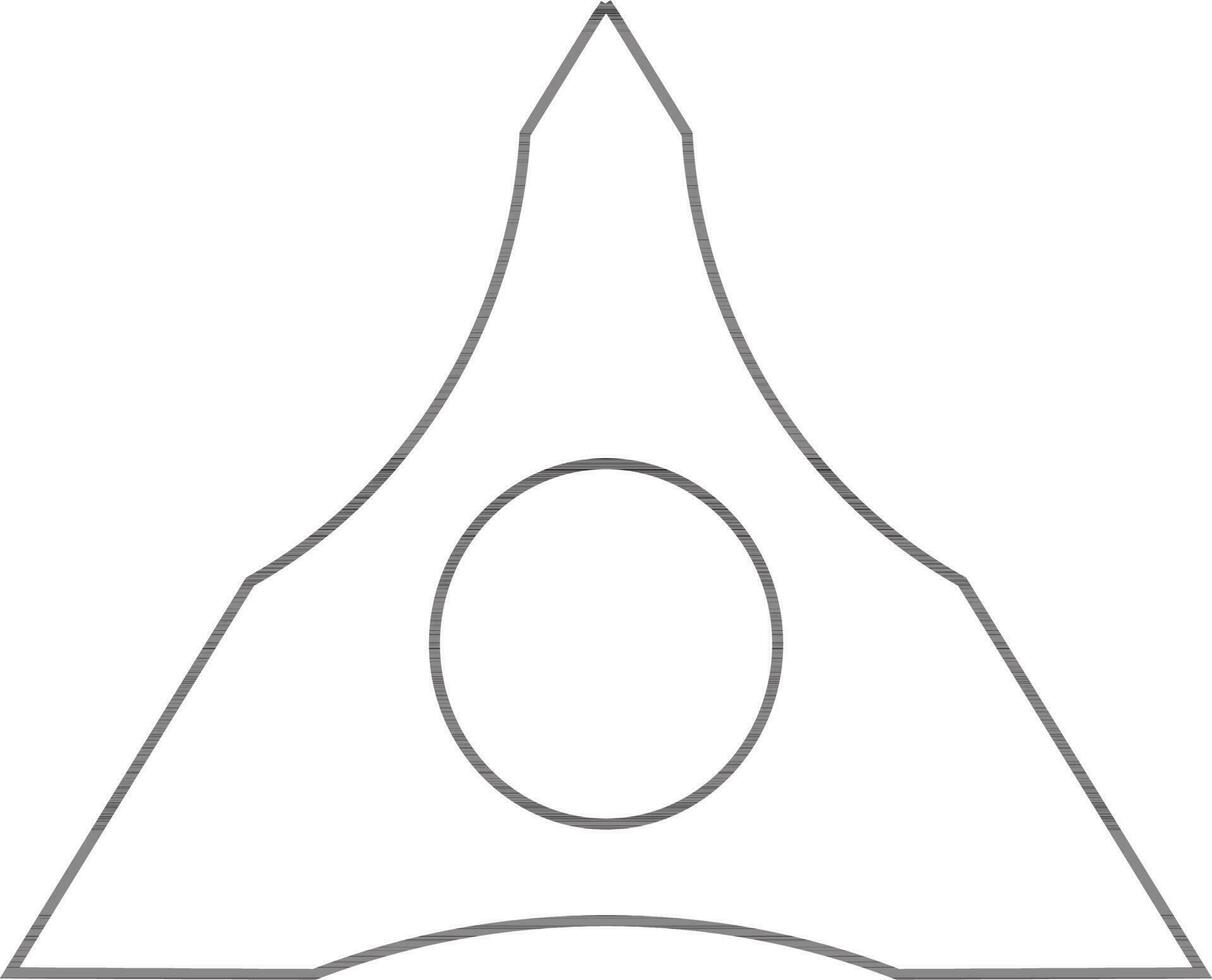 Trangle style of spinner toy in stroke style. vector