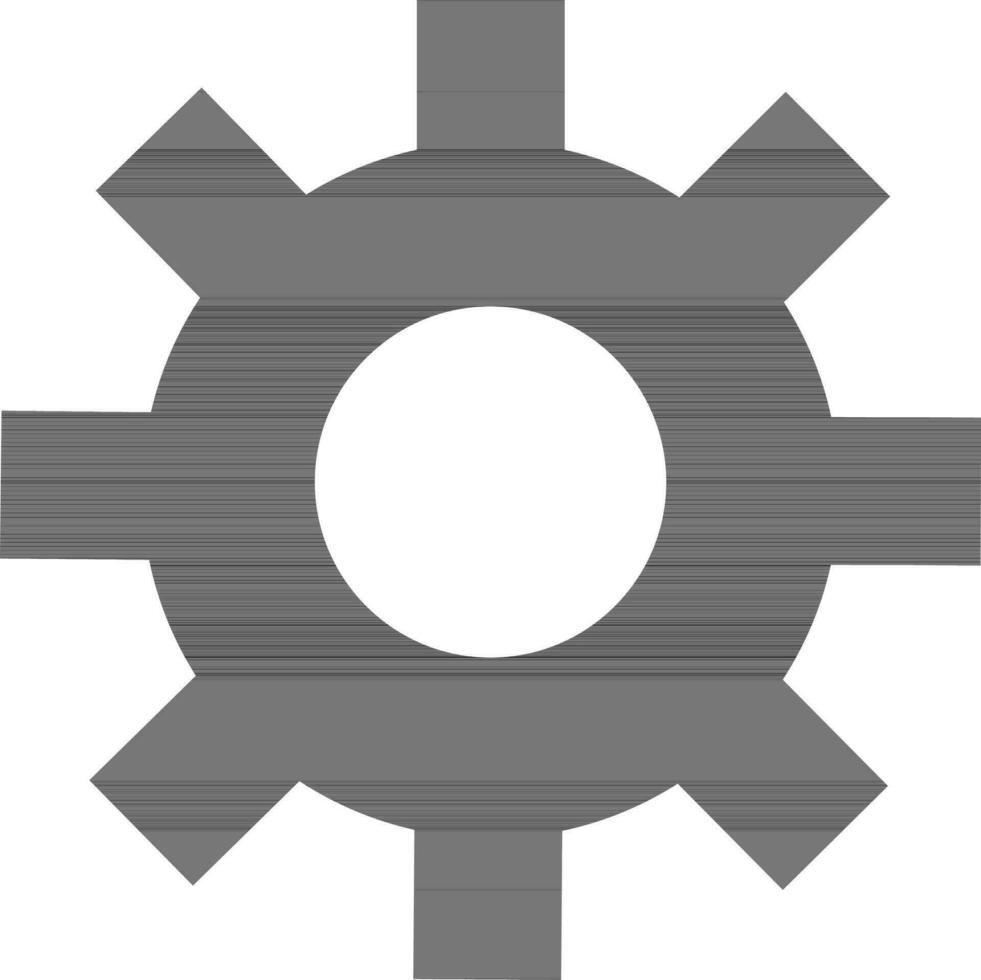 Silhouette style of wheel spinner icon in isolated. vector