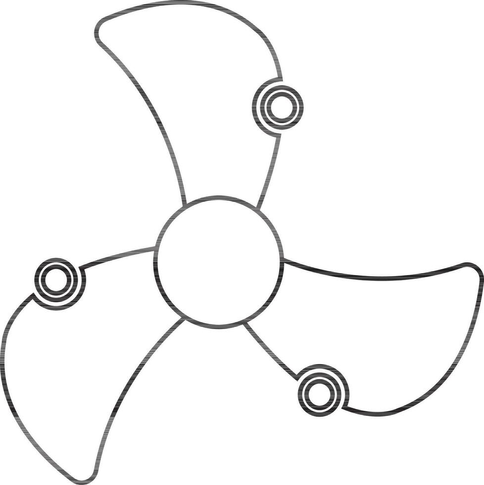 Stroke style of three spinner set for air concept. vector