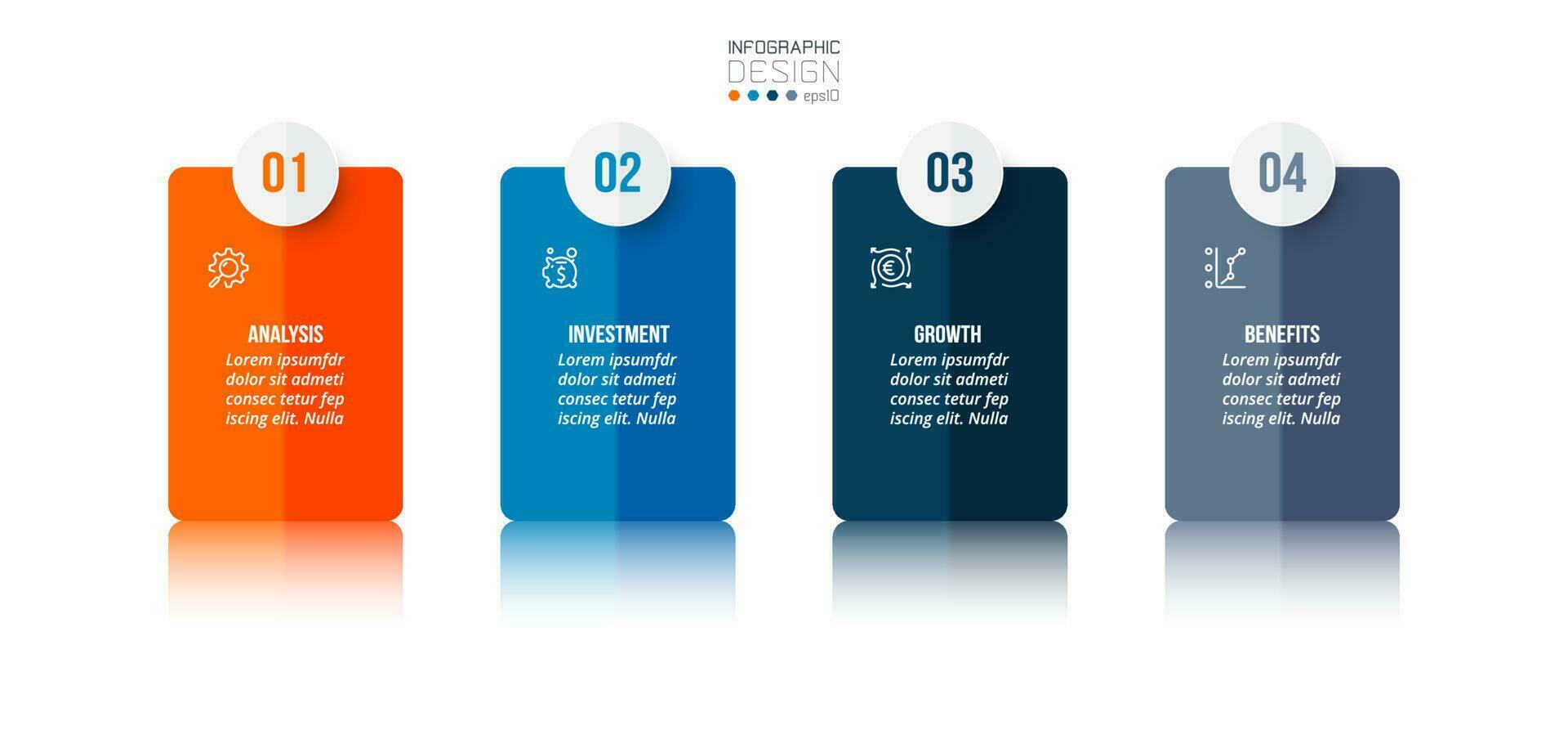 Infographic template business concept with step. vector