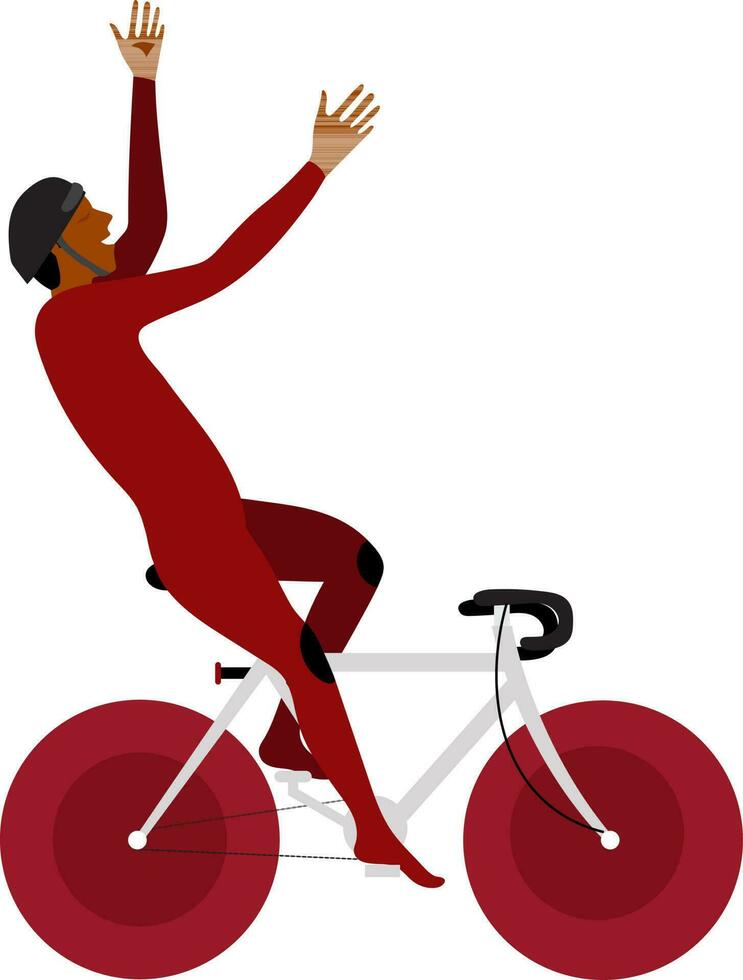 Character of a cyclist. vector