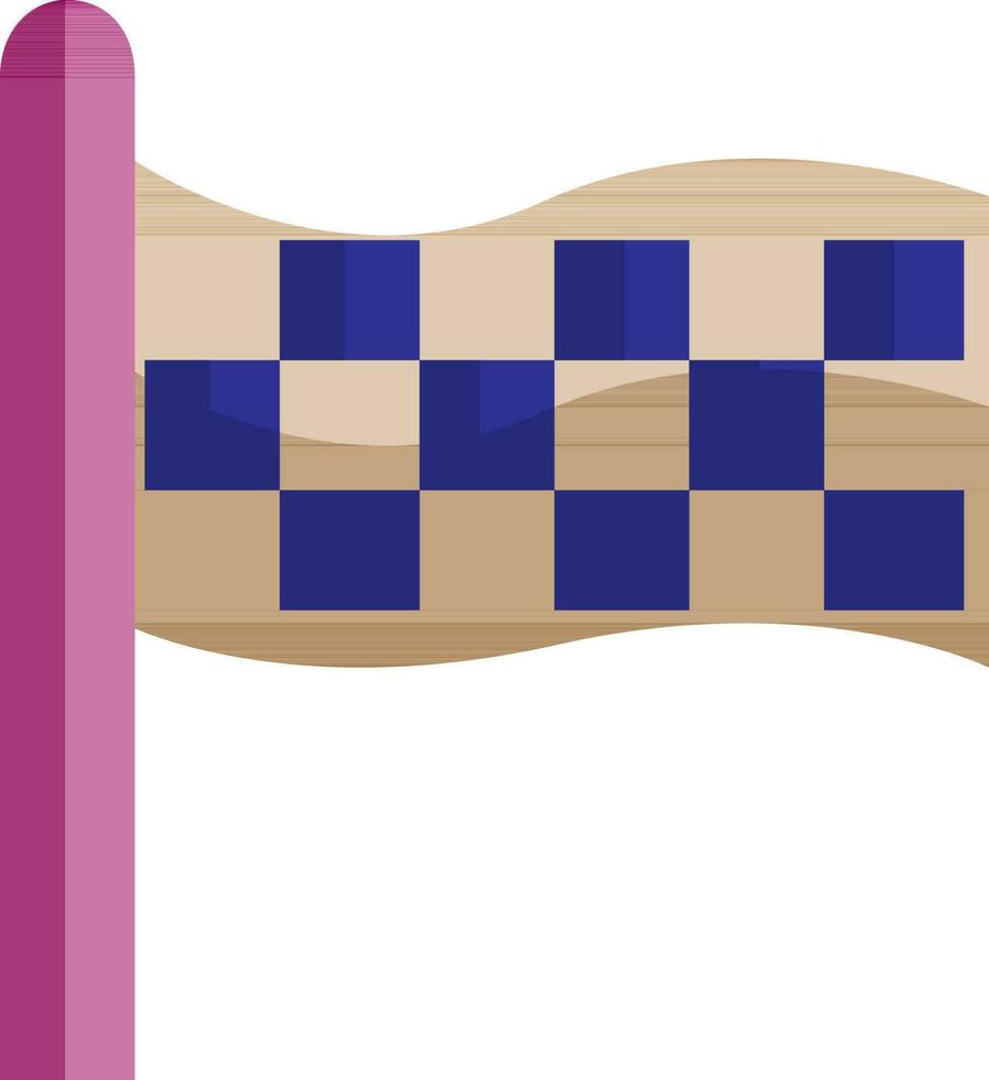 Racing flag made by pink, blue and brown color. vector