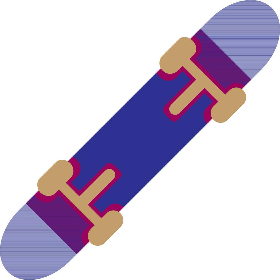 patineta en azul color. vector