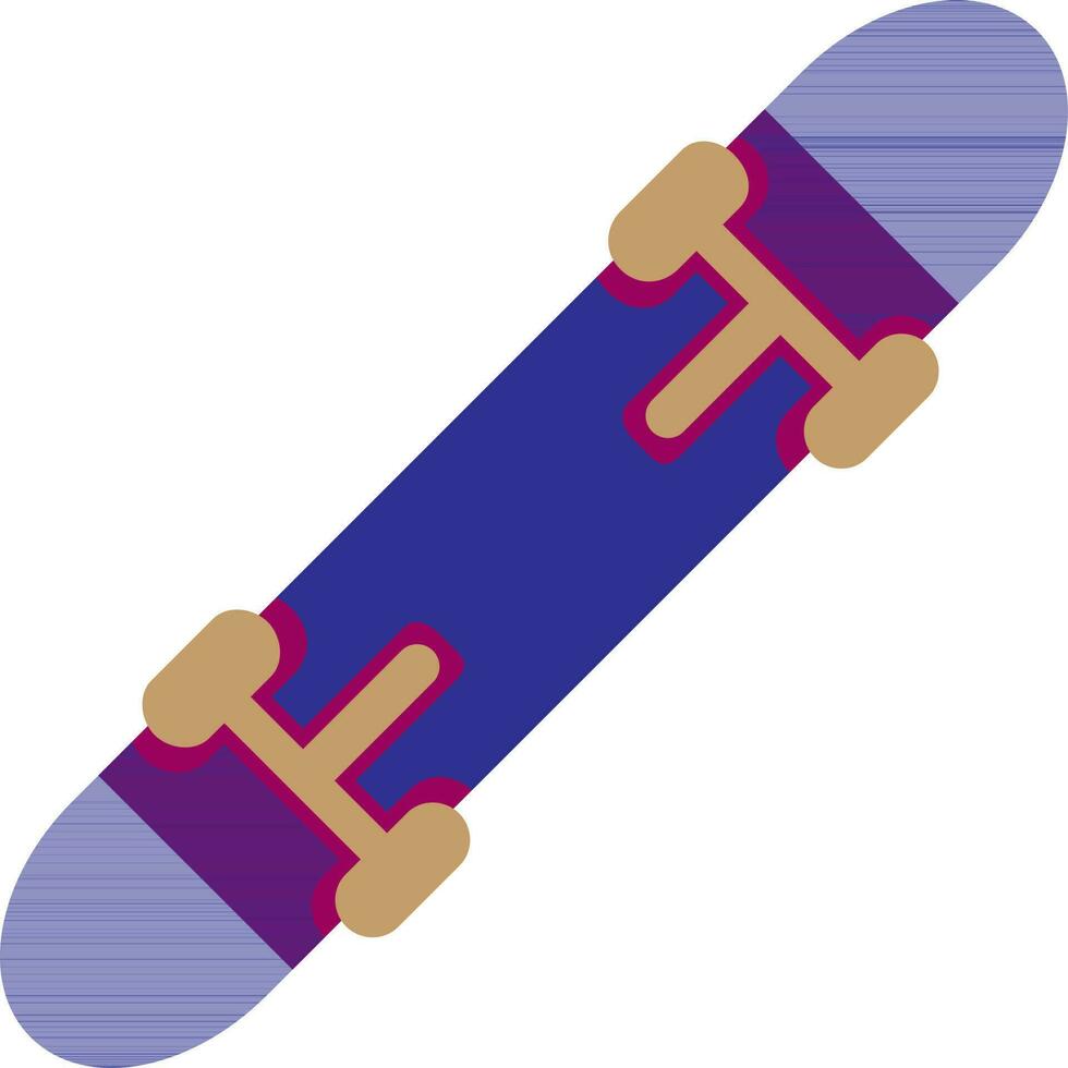 Skateboard in blue color. vector