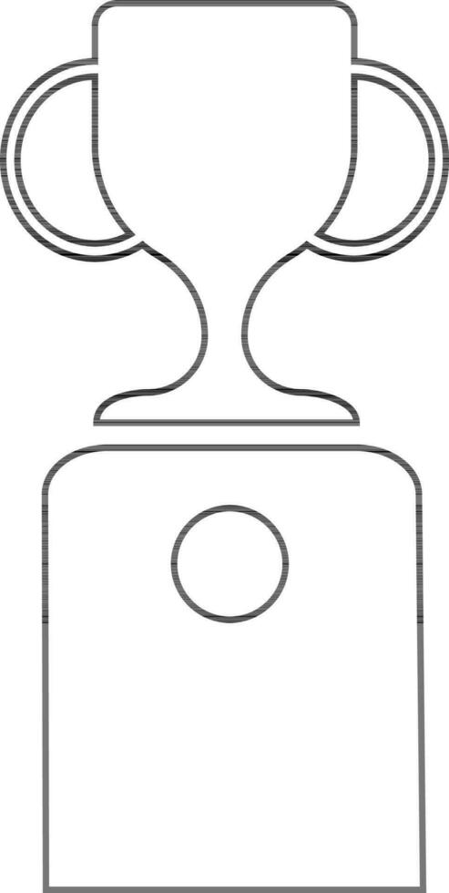 Trophy cup in flat style. vector