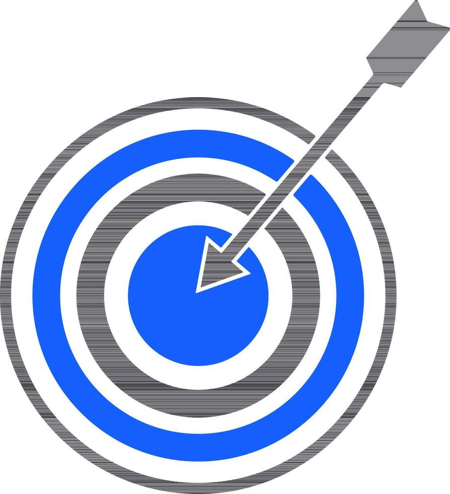 Target with an arrow for Archery Sports. vector