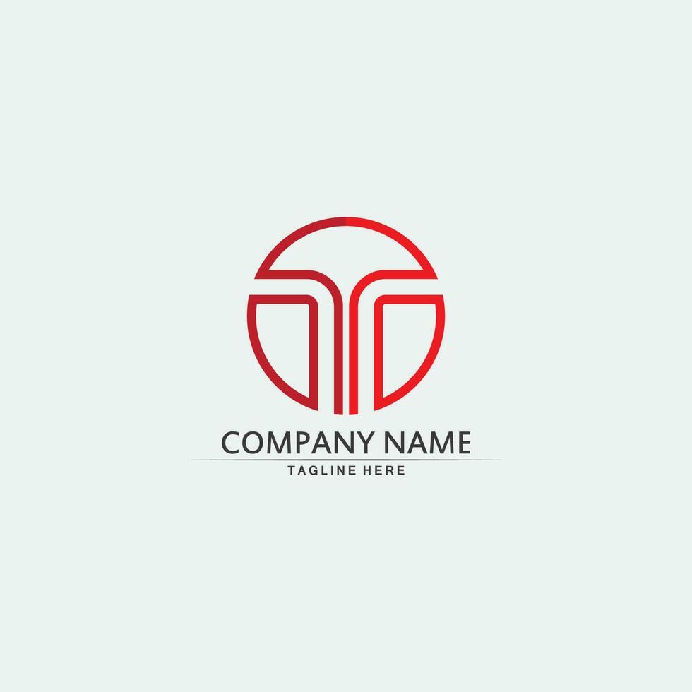 T letter, T logo vector font alphabet design and icon T