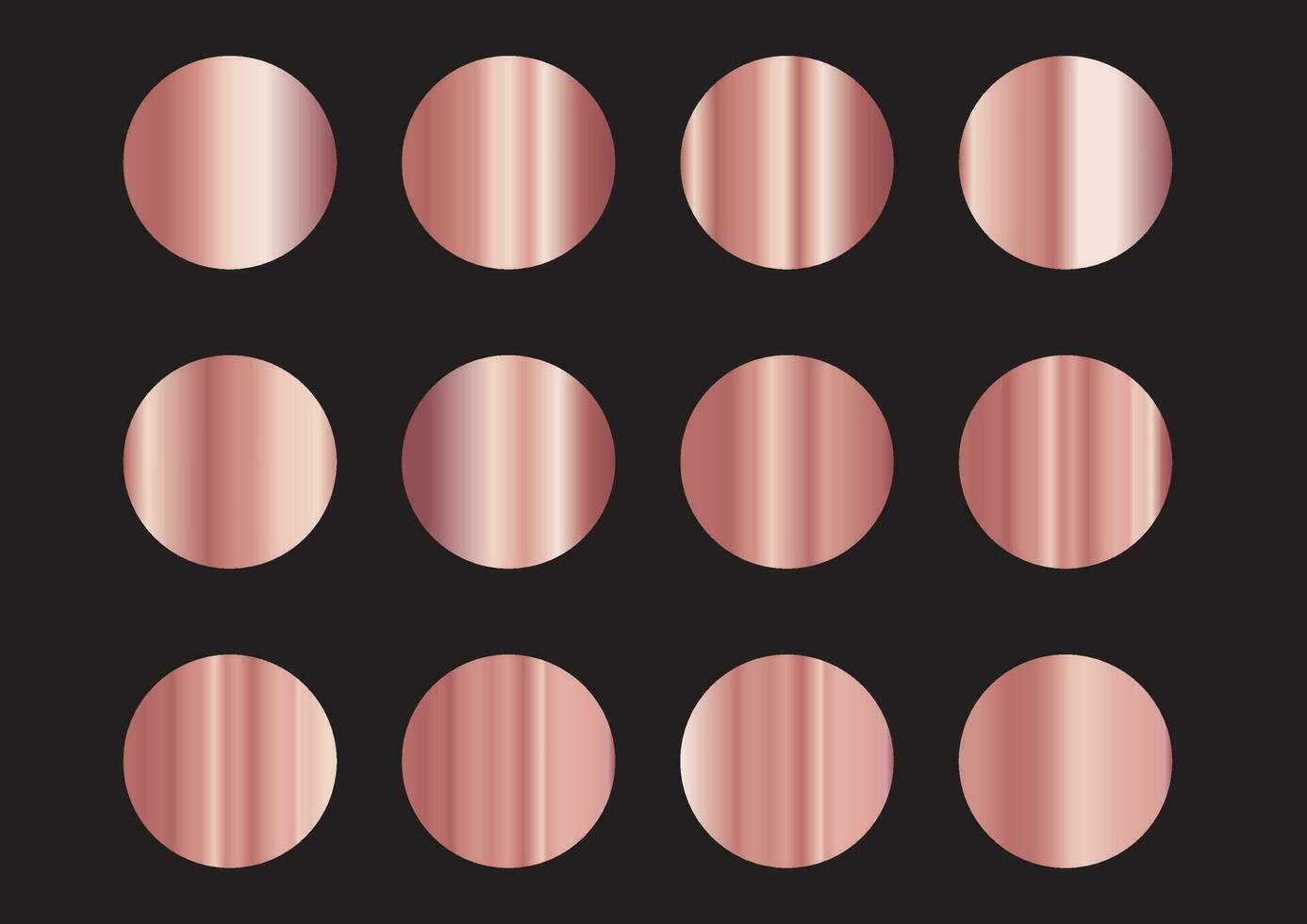 pink rose gold gradients metallic gradients set vector