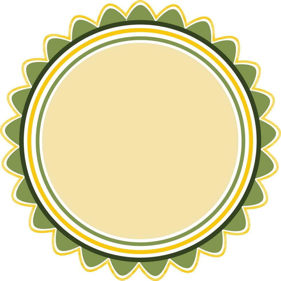 Decorative circular frame design. vector