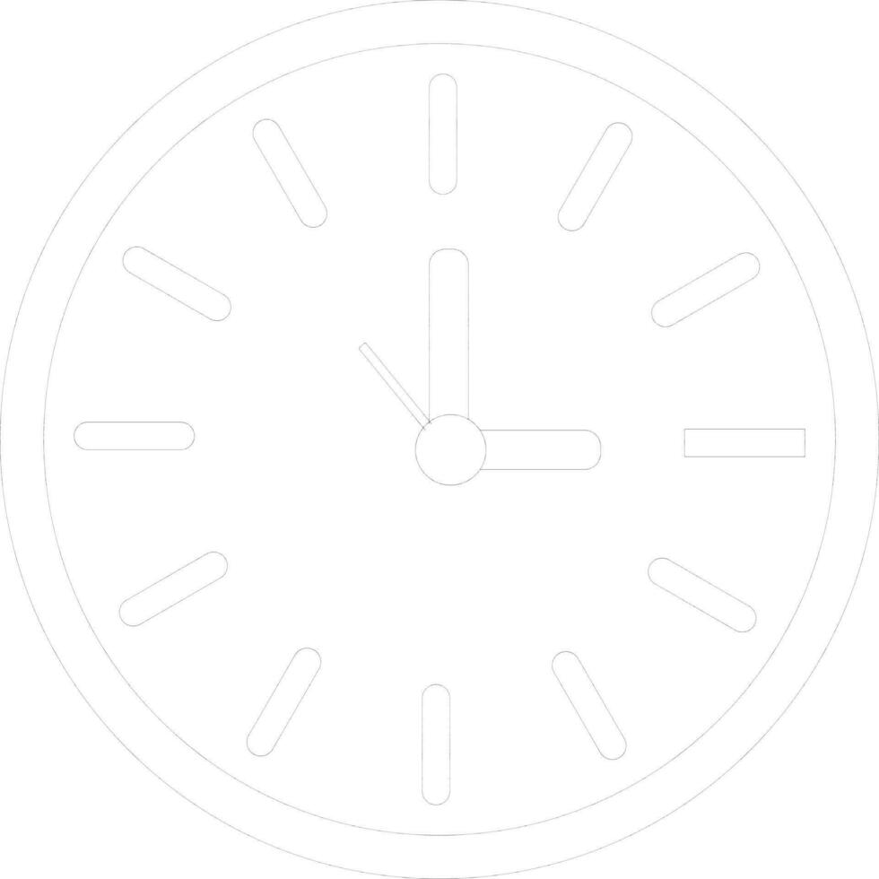 Flat style watch made by line art. vector