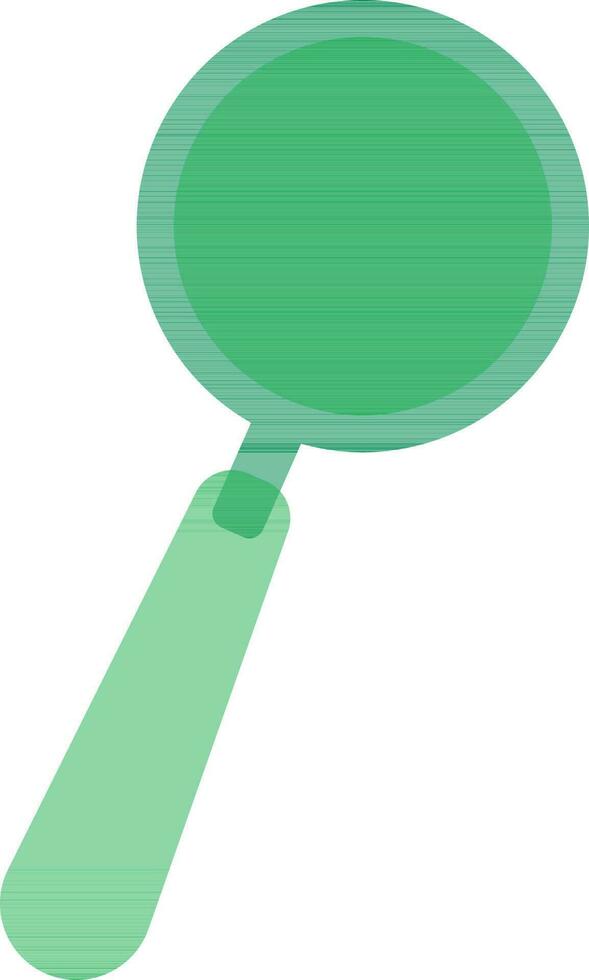 Green magnifying glass icon. vector