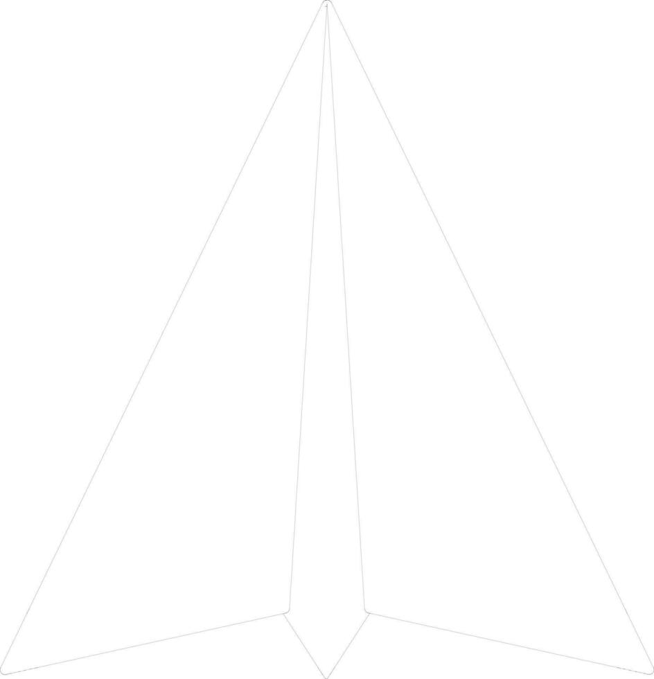 Black line art cursor in flat style. vector