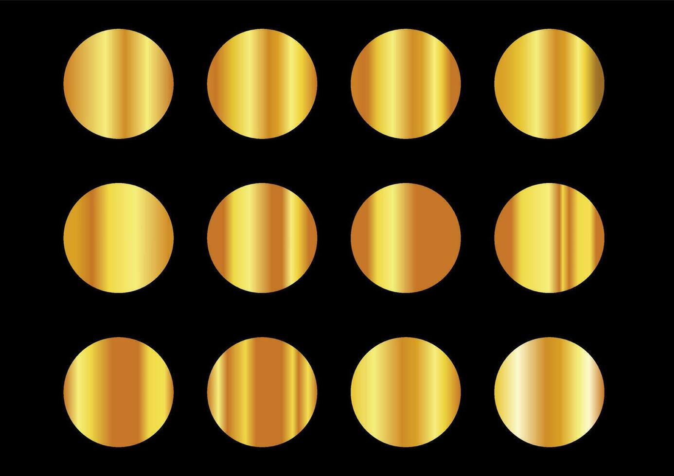 yellow gold gradients metallic gradients set vector