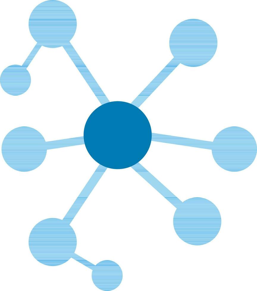 Blue networking connection on white background. vector