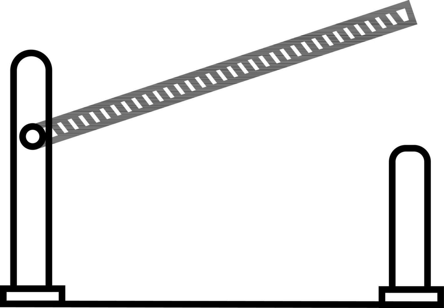Open barrier in black and white color. vector