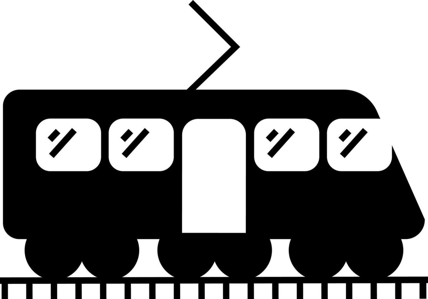 plano estilo ilustración de tren. vector
