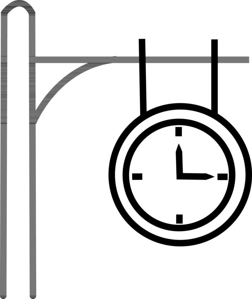 Train station clock. Sign or symbol. vector