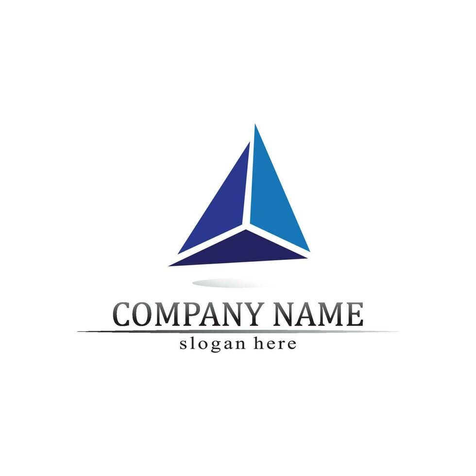 triangle pyramid logo design and vector symbol egyptian and logo business