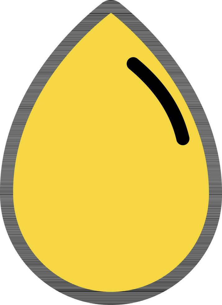 Yellow Drop Icon or Symbol in Flat Style. vector