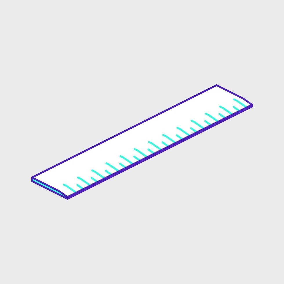 Ruler isometric vector illustration