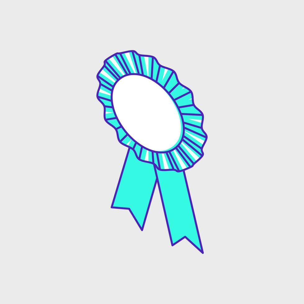 Award ribbon isometric vector illustration