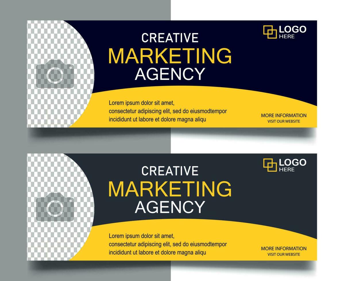 minimal editable social media banner design. website banner design. social media profile design. website profile design. banner ad design. banner backgrounds set vector