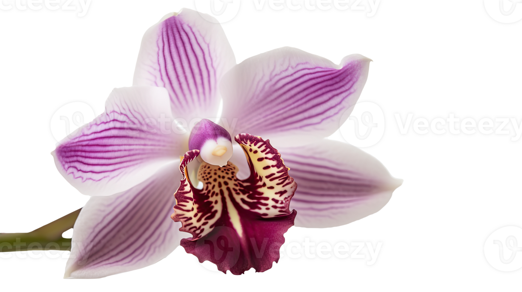 Image of Beautiful Orchid Flower on Transparent Background. . png