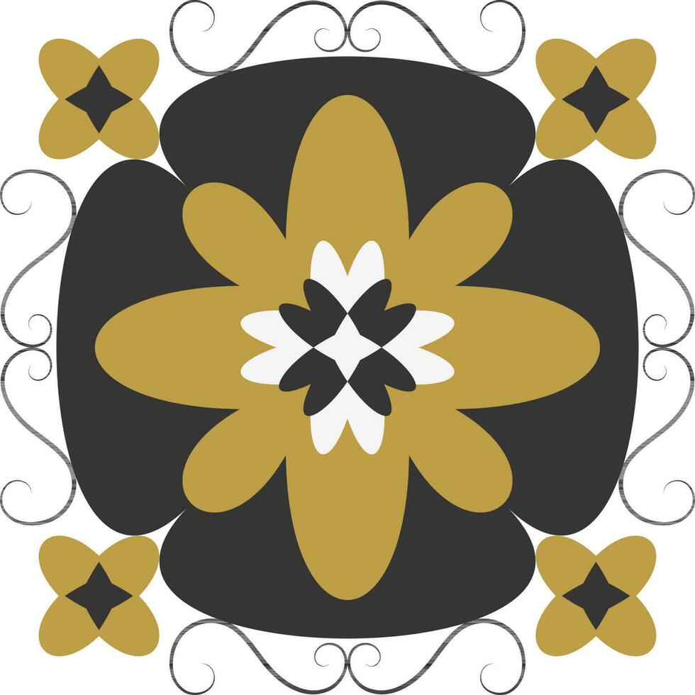 ilustración de elegante floral modelo. vector